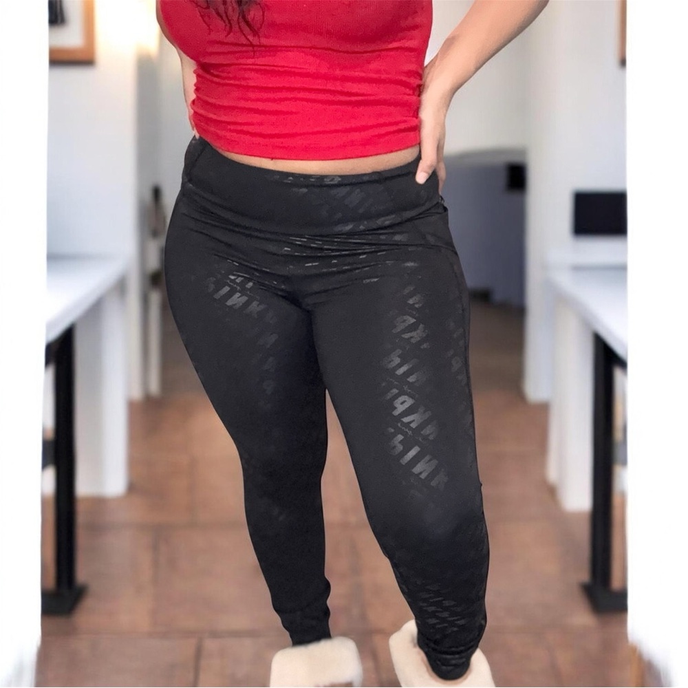 Victoria’s Secret PINK Black Shiny Athletic Pants